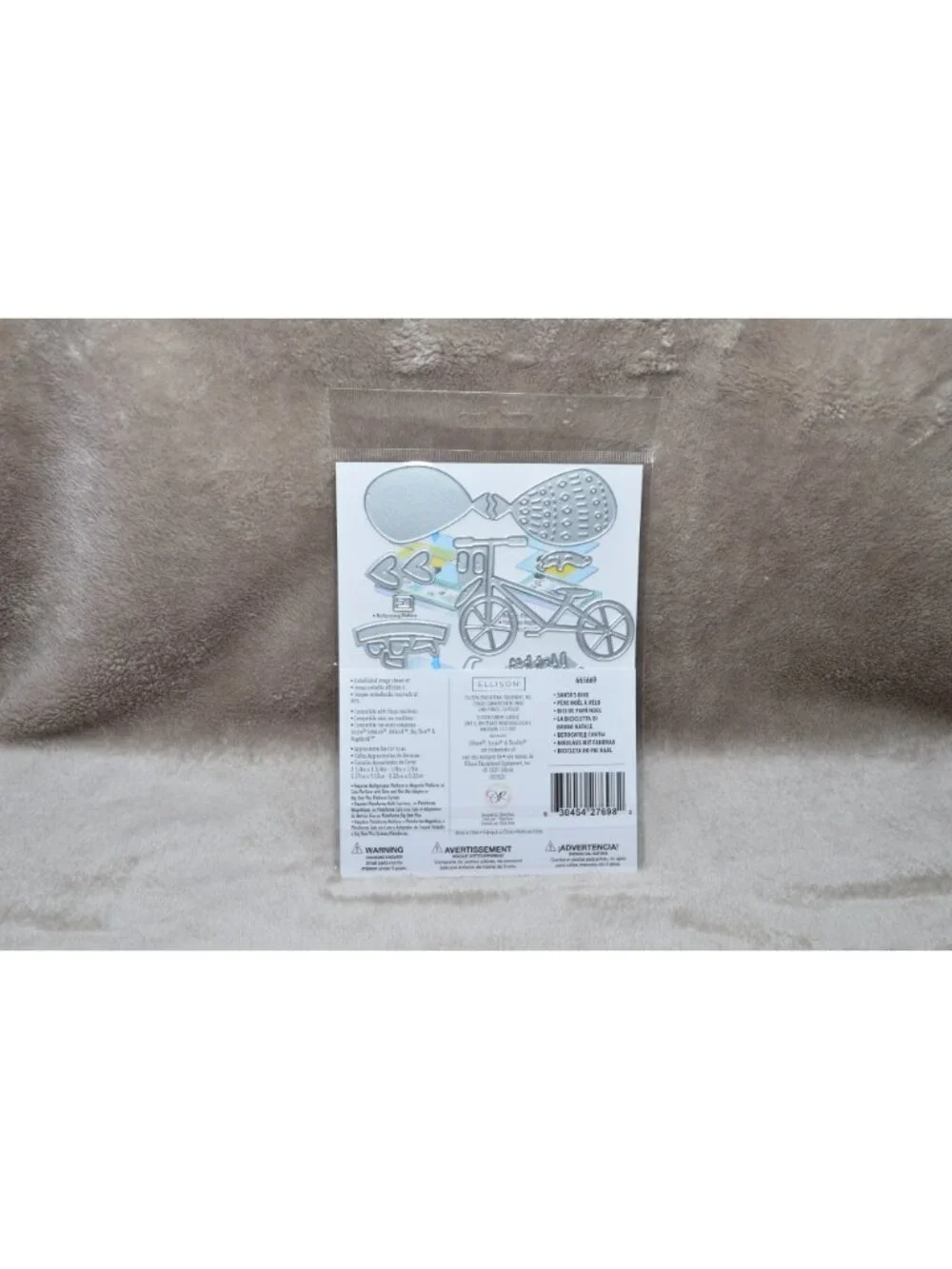 Sizzix Thinlits Santa's Bike Christmas Metal Die Cutting Set Cardmaking Holiday
